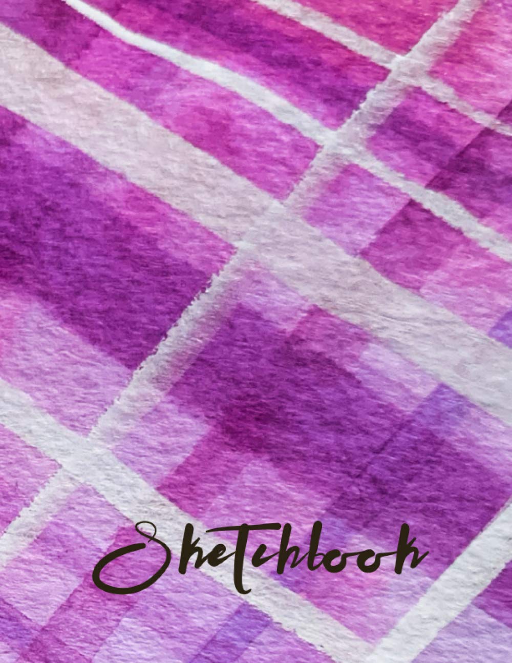 SKETCH BOOK: Best blank white pages with purple abstract art cover for painting, drawing, writing, sketching and doodling, wide papers 8.5 x 11, 120 pages, best gift for artists