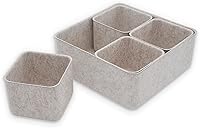 Vista 7 de Welaxy Organizadores de cajones de escritorio, juego de contenedores de almacenamiento para oficina en casa, soporte para lápices, soporte