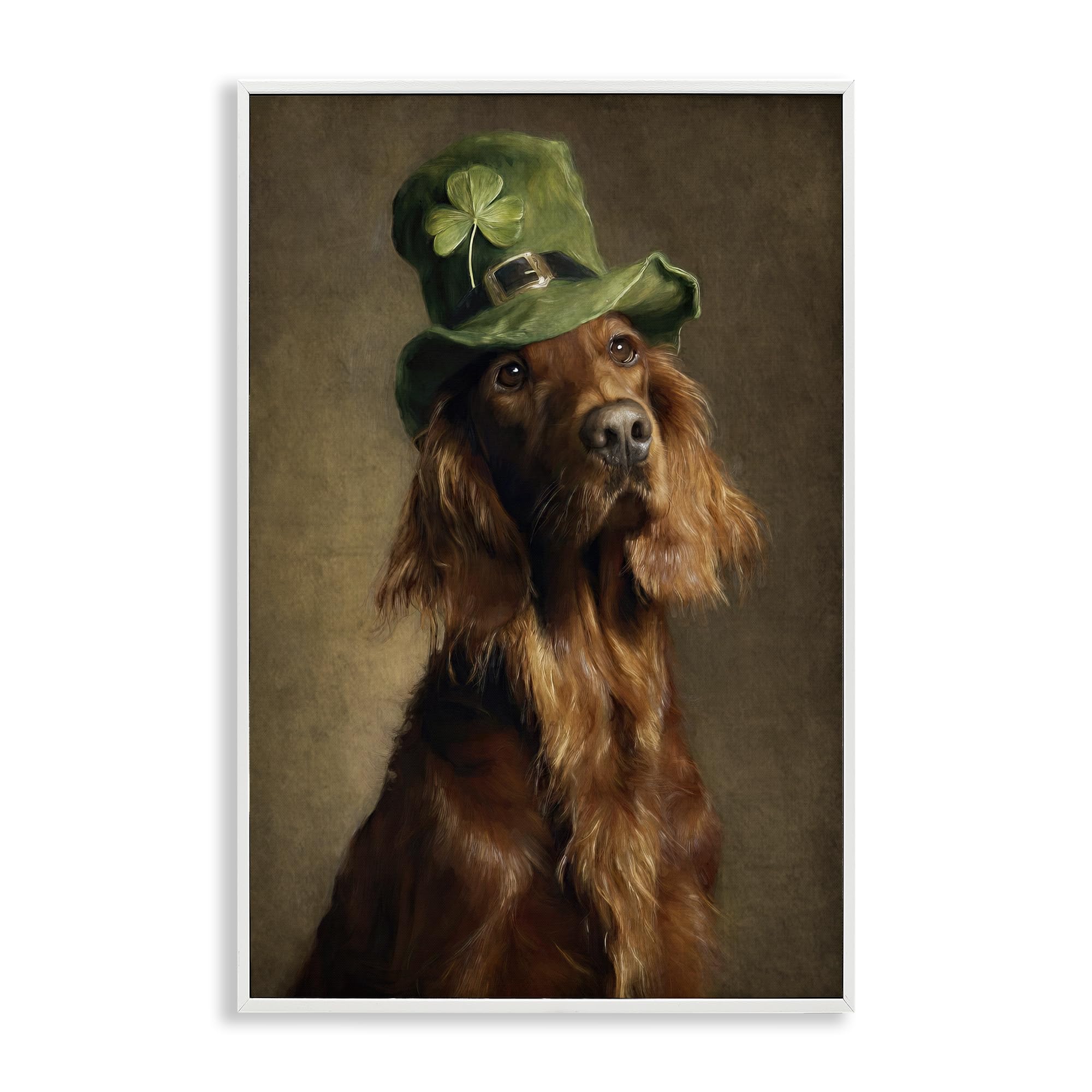 Stupell Industries 'The Irish Setter Portrait', Framed Giclee Art, White, 12 x 18 Inches, Easy to Hang and Sturdy, Made in USA, by Tina LeCour