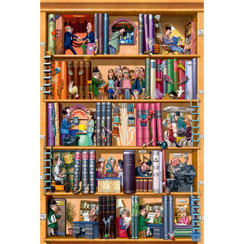 Librería para adultos 2000 piezas Publishing Story Puzzle, Adultos Niños Puzzle Puzzle Puzzle 5000 Piezas Rompecabezas Interesante Puzzle de Madera Juguete Artwork Para Regalos Educativos 0203