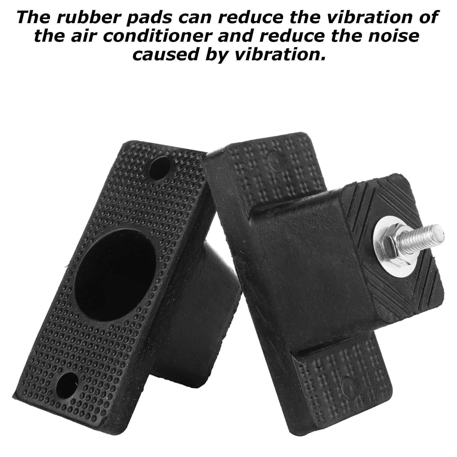 Paquete de 12 almohadillas de goma antivibración, acondicionador, almohadillas de goma para montaje de aire acondicionado, soporte de montaje de aislamiento de vibración de goma con 12