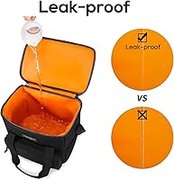 Vista 4 de TOURIT Bolsa térmica de almuerzo con bolsas de hielo reutilizables para enfriadores de larga duración