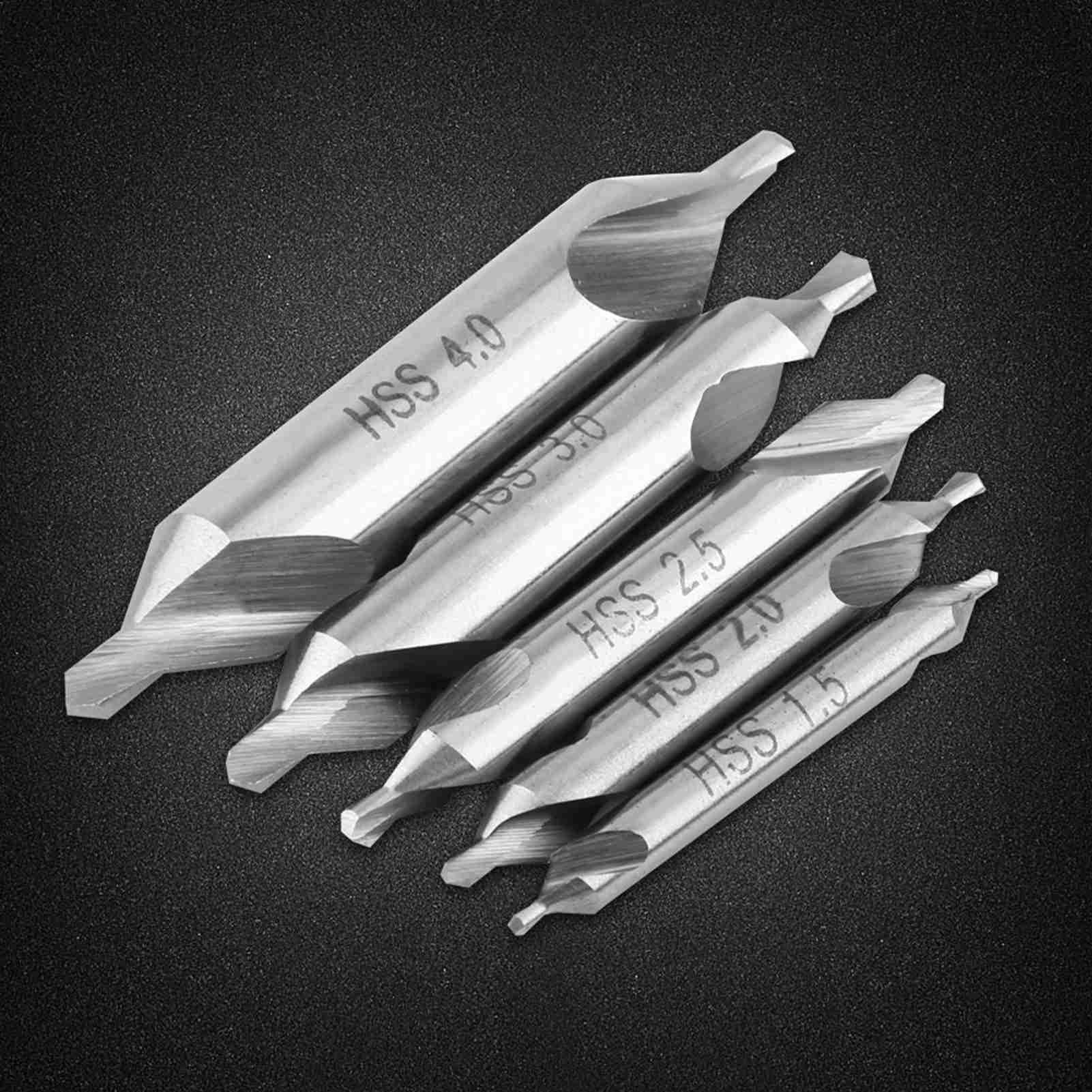 Kit 6 Forets à Centrer HSS 60° - Ø 1/1.5/2/2.5/3/5mm - Pour Métal (Acier, Cuivre, Aluminium)