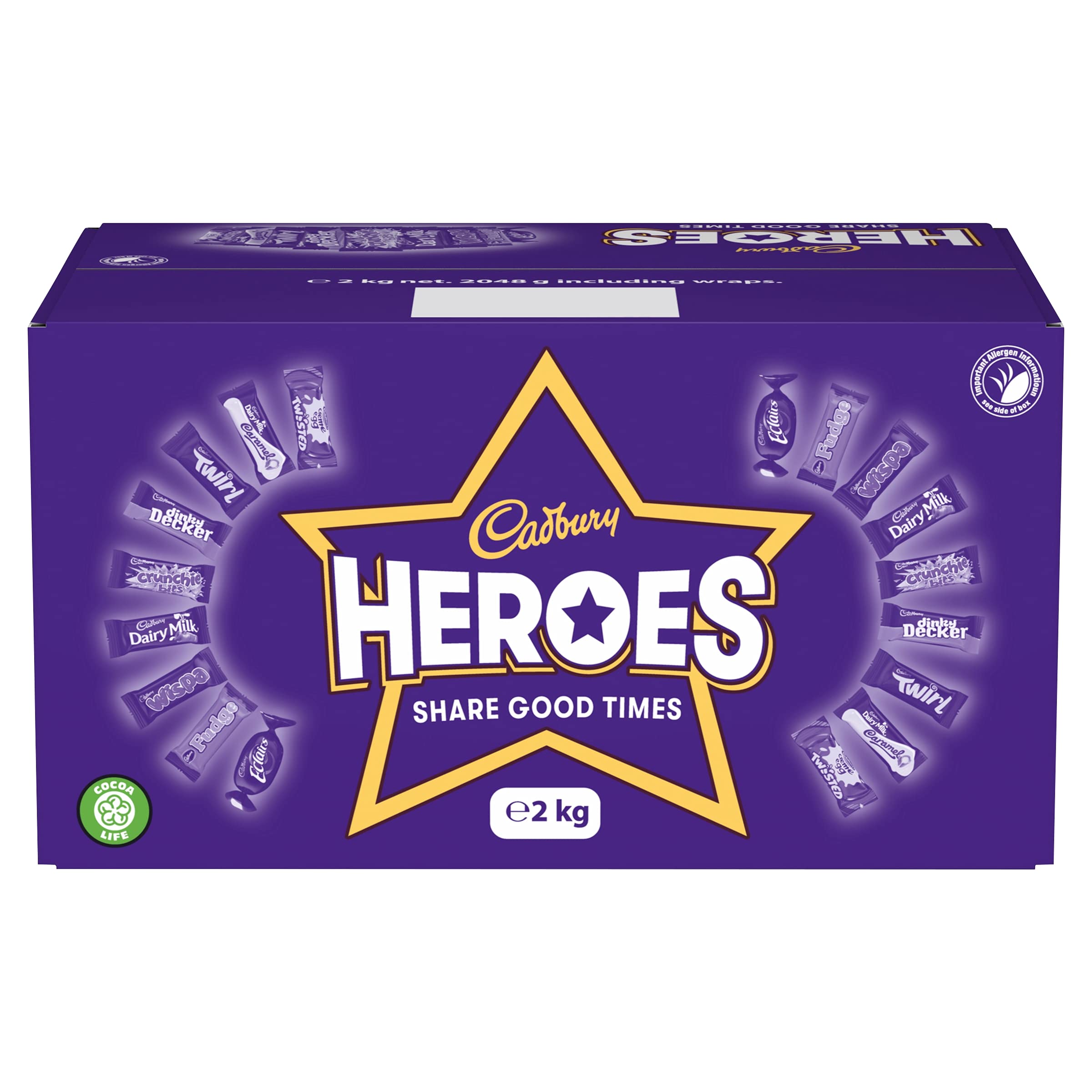Cadbury Heroes Boîte de partage en vrac Émeraude 2 kg