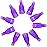 HiMo 10PC Plastic Acrylic Nail Art Soak Off Cap Clip UV Gel Polish Remover Wrap Tool (PURPLE)