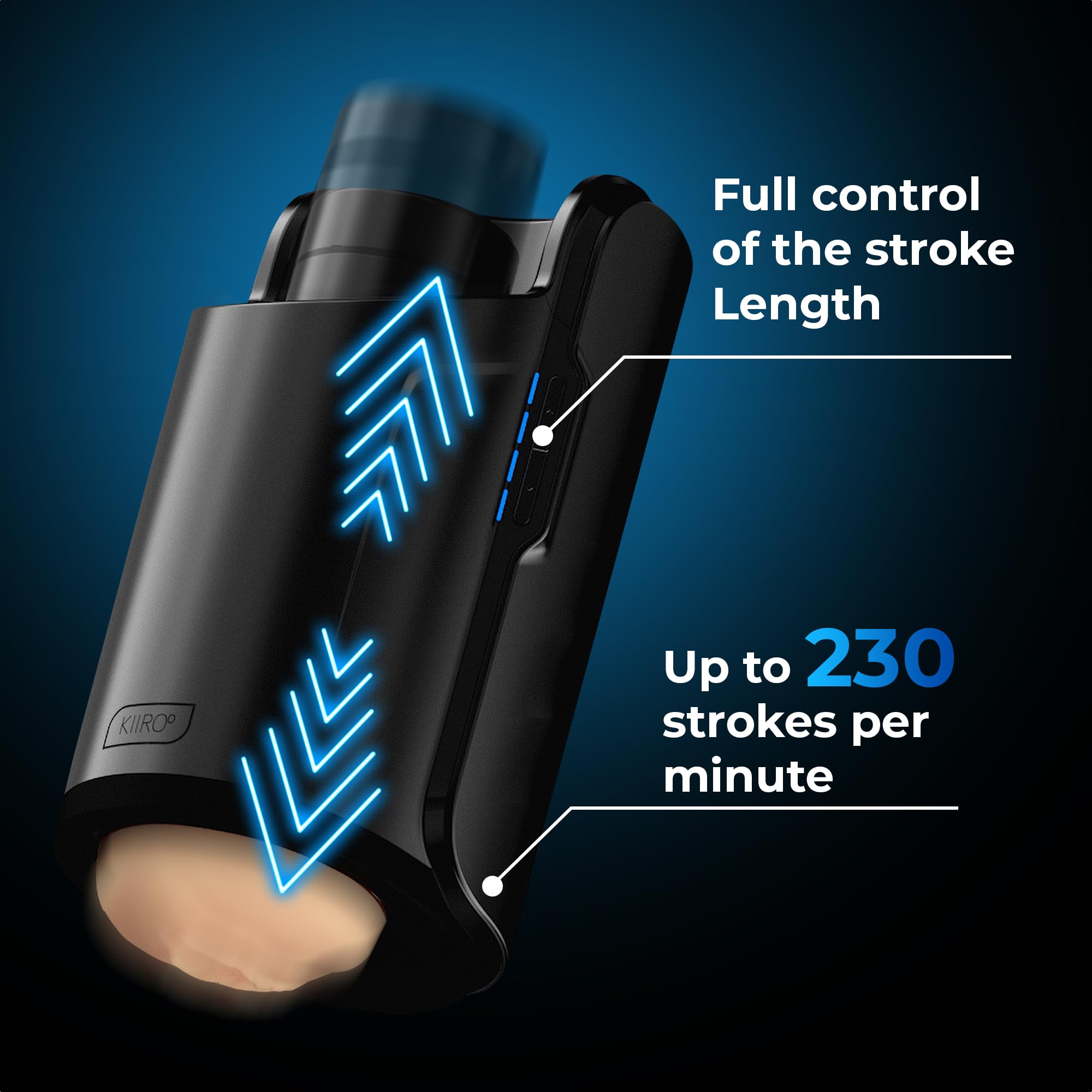 KIIROO Keon Masturbatore Automatico Maschile con Guaina Stroker – Controllo tramite App – Fino a 230 Movimenti al Minuto – Design a Mani Libere – Compatibile Wi-Fi