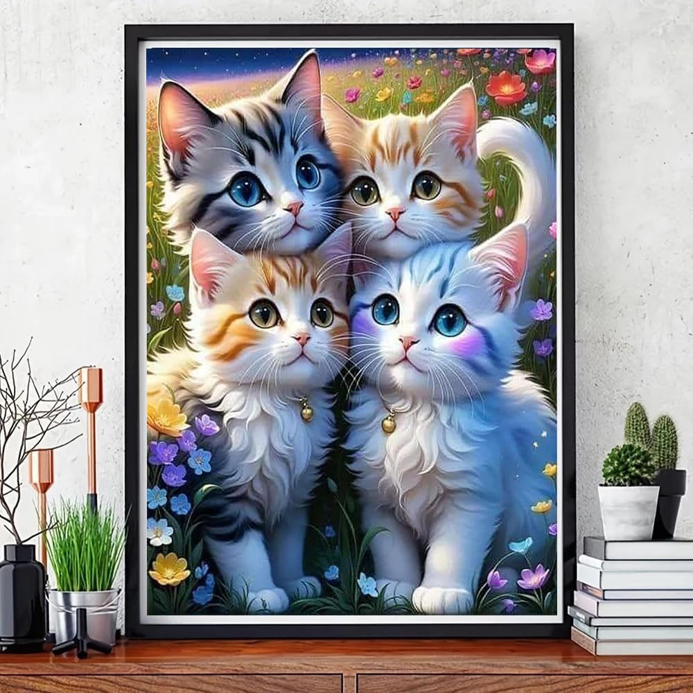 Amazon.co.jp: LEADINTOP ダイヤモンドアート 猫 30X40cm ダイヤモンド