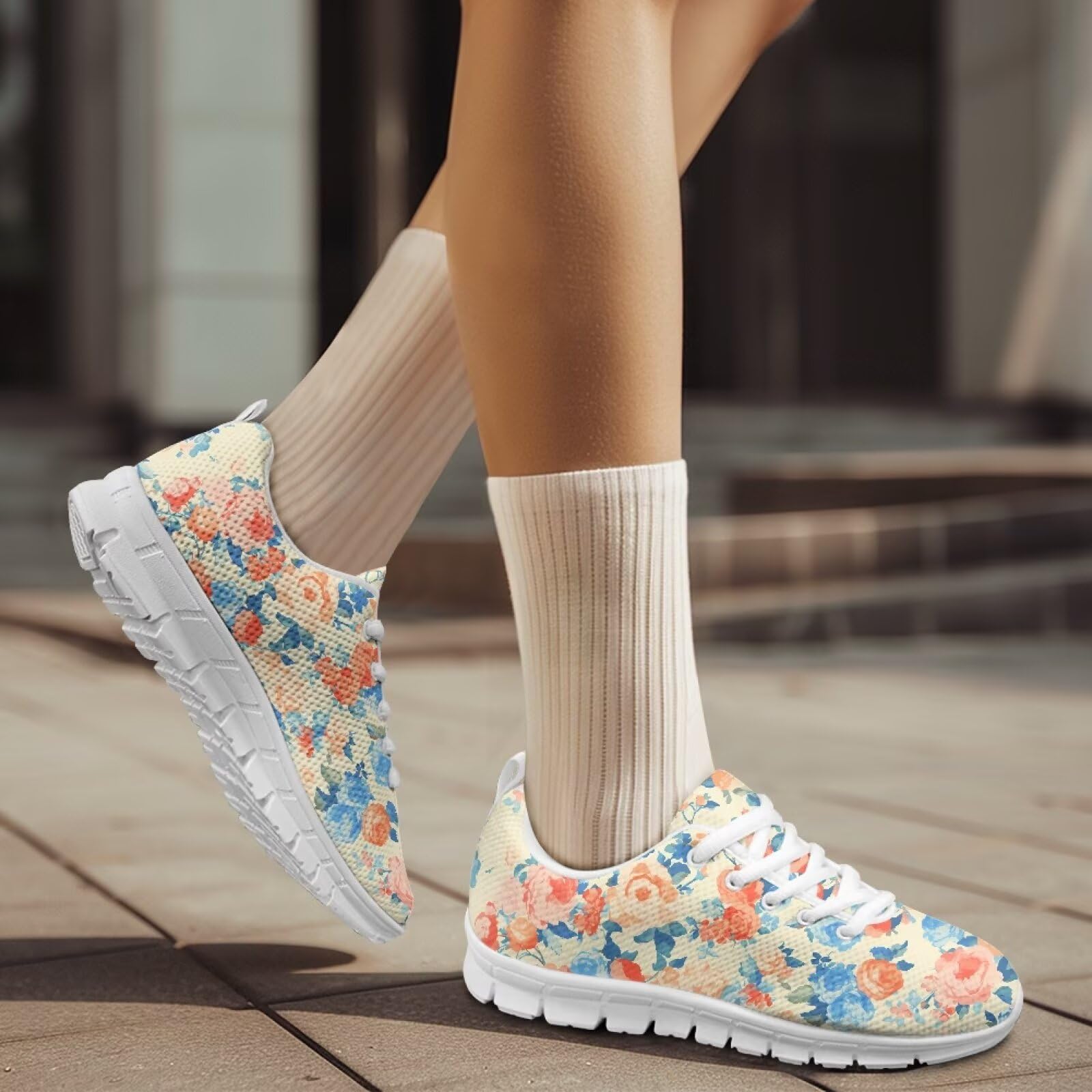 Scarpe da ginnastica da donna, alla moda, da corsa, con bandiera del Regno Unito, traspiranti, per tennis e camminata