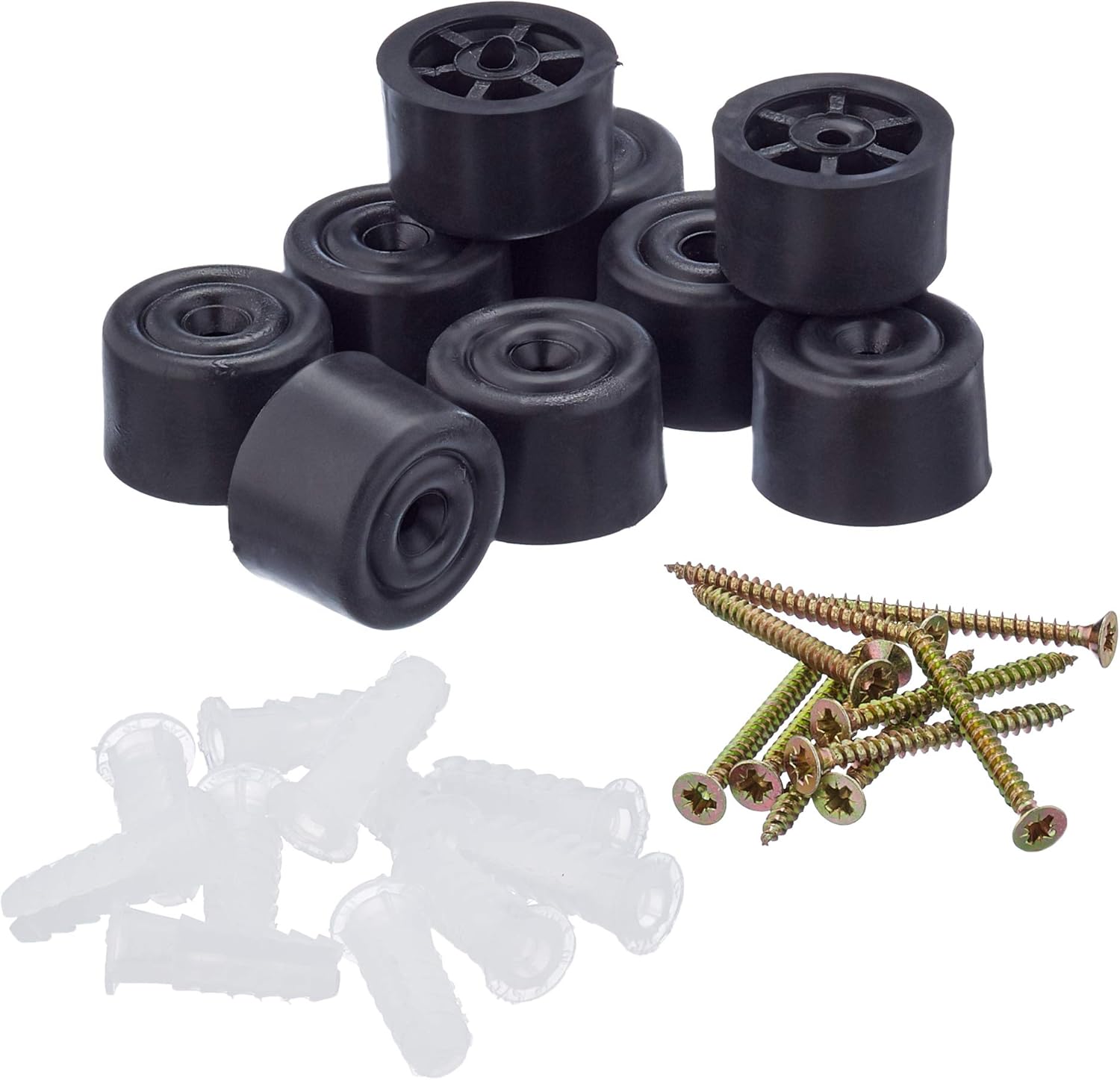 2310502 – Door Stop atornillarle No. 5 in Box of 10 Units with Dowels and Screws – Black