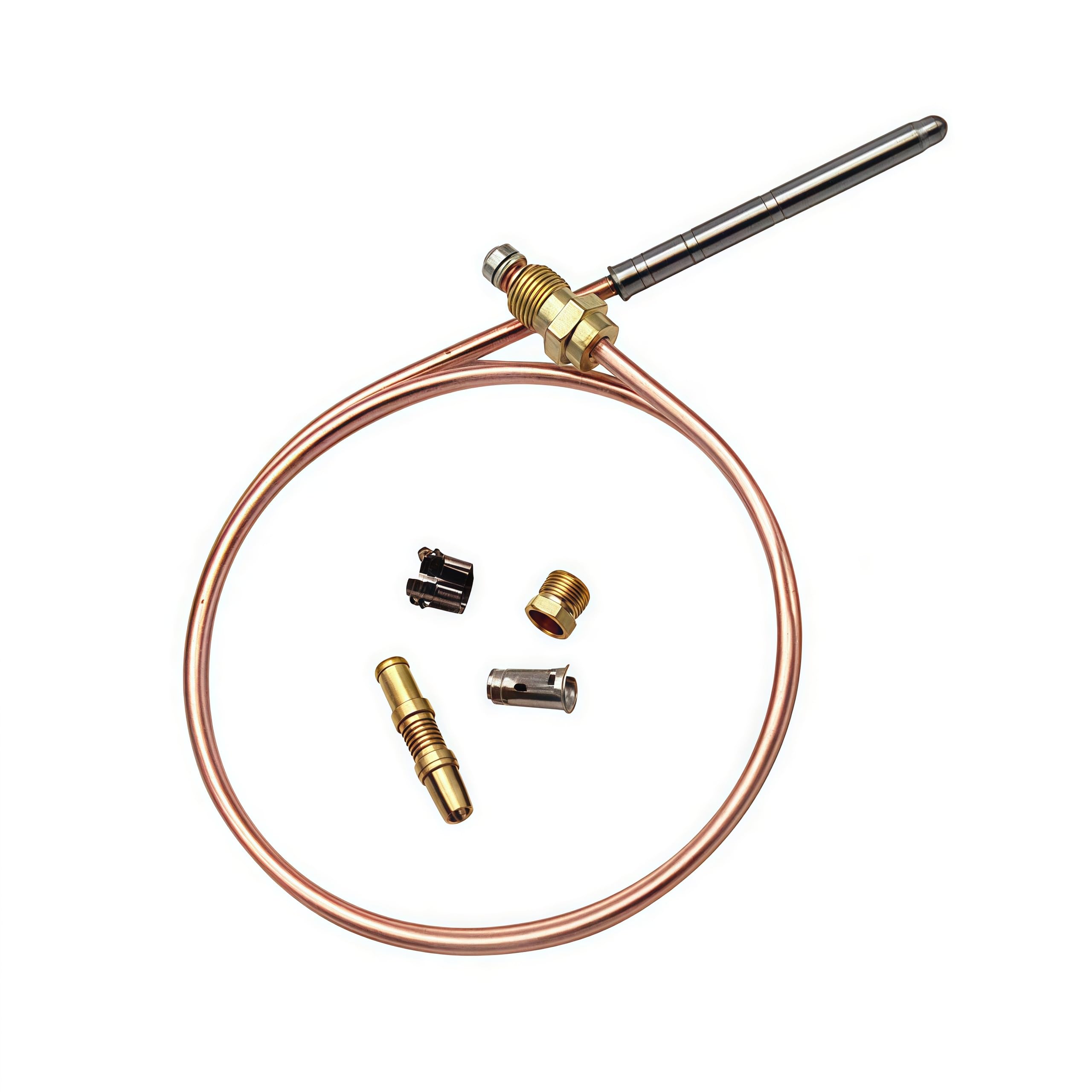 Thermocoupler for Robertshaw Thermostat Control Pilot Burner Assembly Replacement 1980-024 Snap Fit Universal Thermocouple (24")