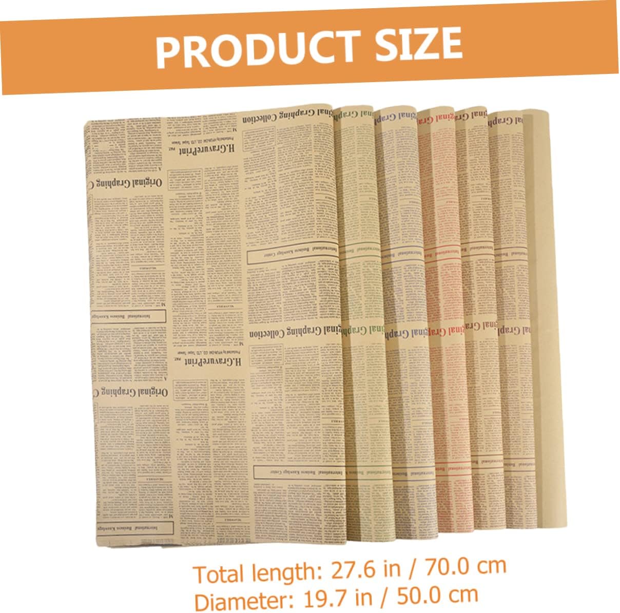 FUNOMOCYA 20Sheets Vintage Floral Wrapping Paper Newspaper Paper for Bouquets DIY Crafts Versatile Floral Wrap for Decorating Unique Presentations