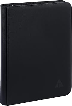 Premium 500 + Pockets Card Binder، 9-Pocket Ringless Trading Card Album Folder - تحميل جانبي UltraSonic-9504 Tech Zip Binder لـ TCG -Black