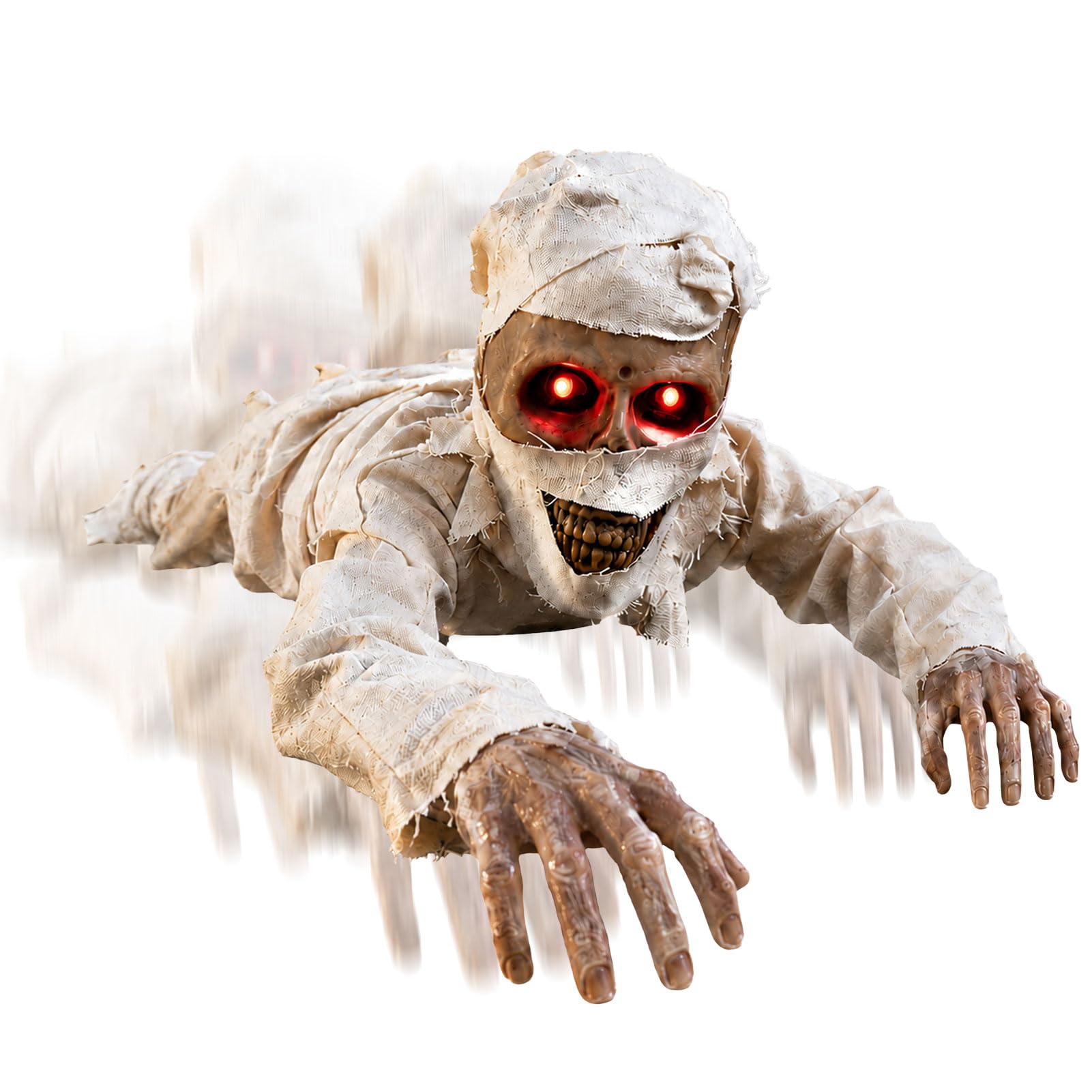 Animatronic - Mummia strisciante per Halloween, 106 cm, decorazione per