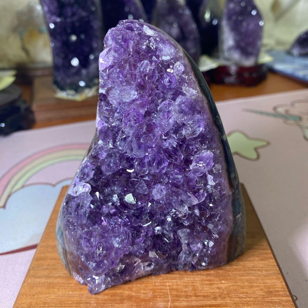 極上】ウルグアイアメジストクラスター原石（幸運水晶）天然紫水晶原石