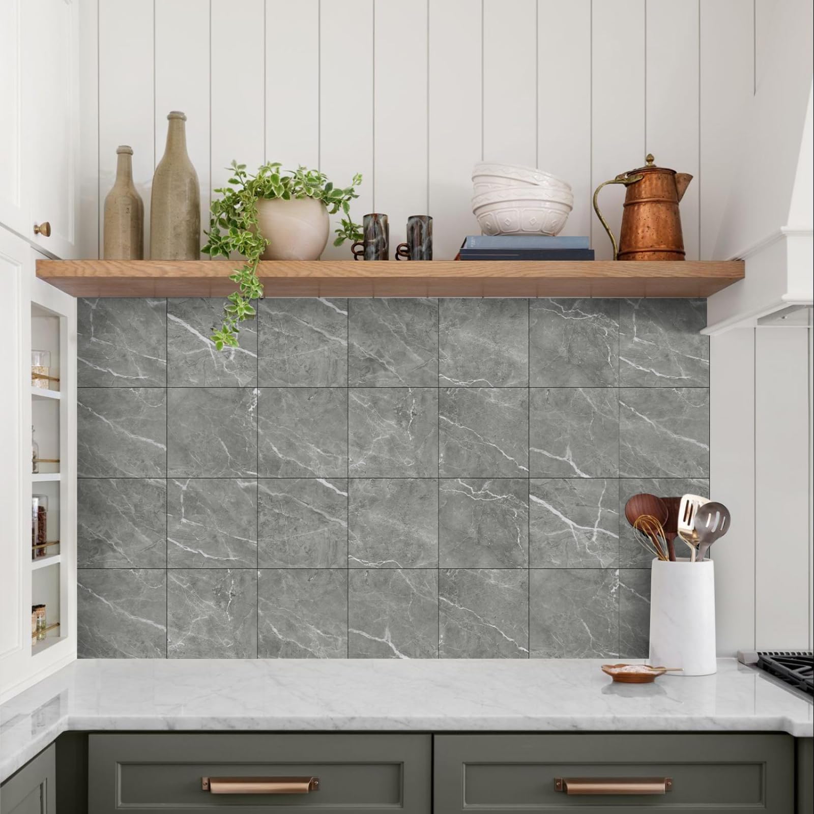Azulejos Adhesivos Cocina Gris Azulejos Pegatinas Decorativas,Pegatinas De Pared Pvc Impermeable Autoadhesiva,Diy Para Baño Del Hogar