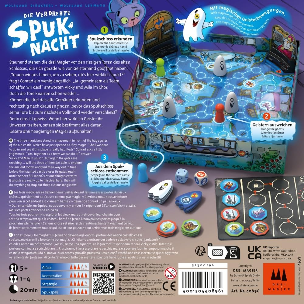 Schmidt Juegos 40896 La Noche embrujada retorcida, Juego de niños de Tres Magos