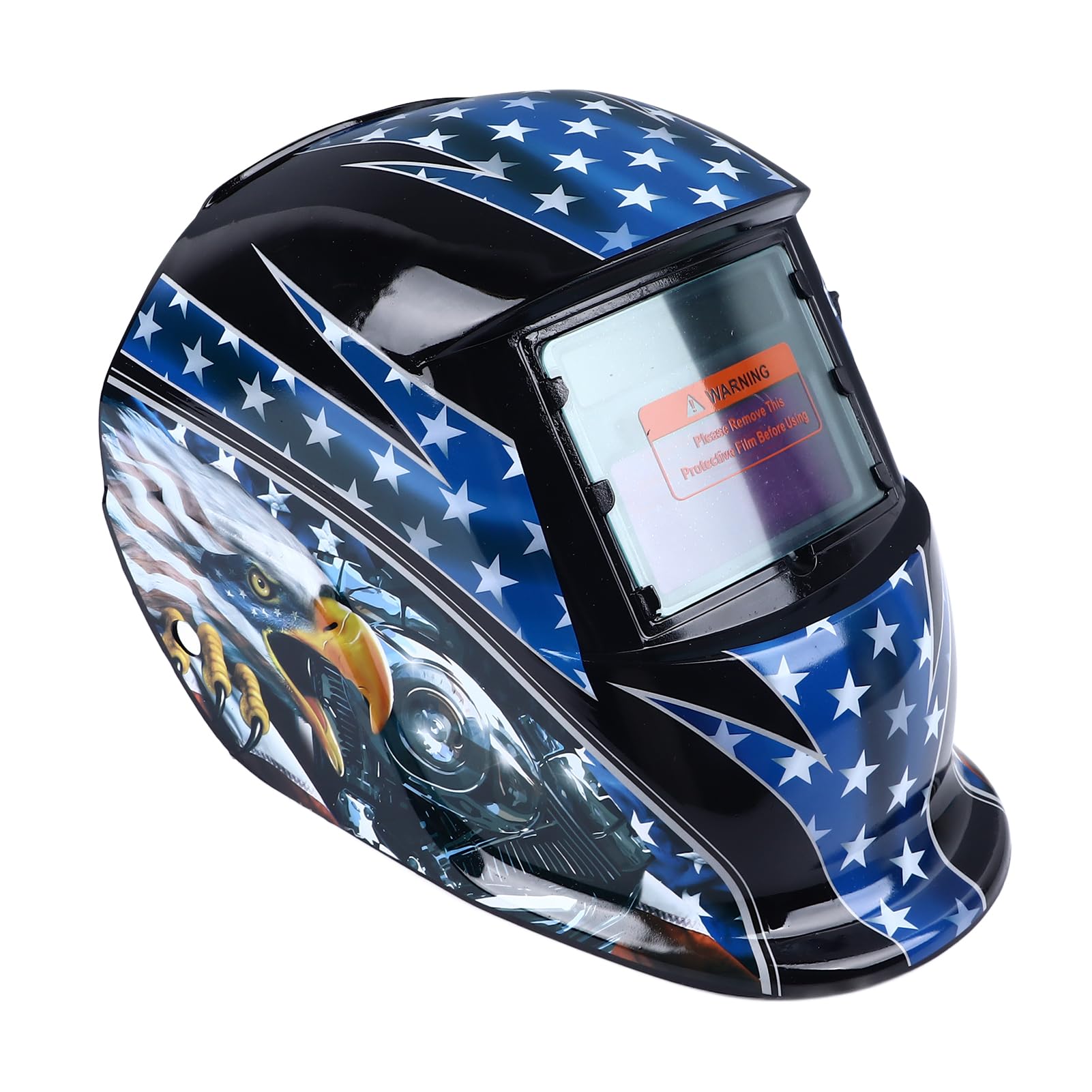 BusoTh Auto Darkening Welding Helmet, Solar Powered Wide Shade Range Hood for MIG TIG Arc, Large View, Adjustable Blackness, with Comfortable Headband, Practical and Energy Saving