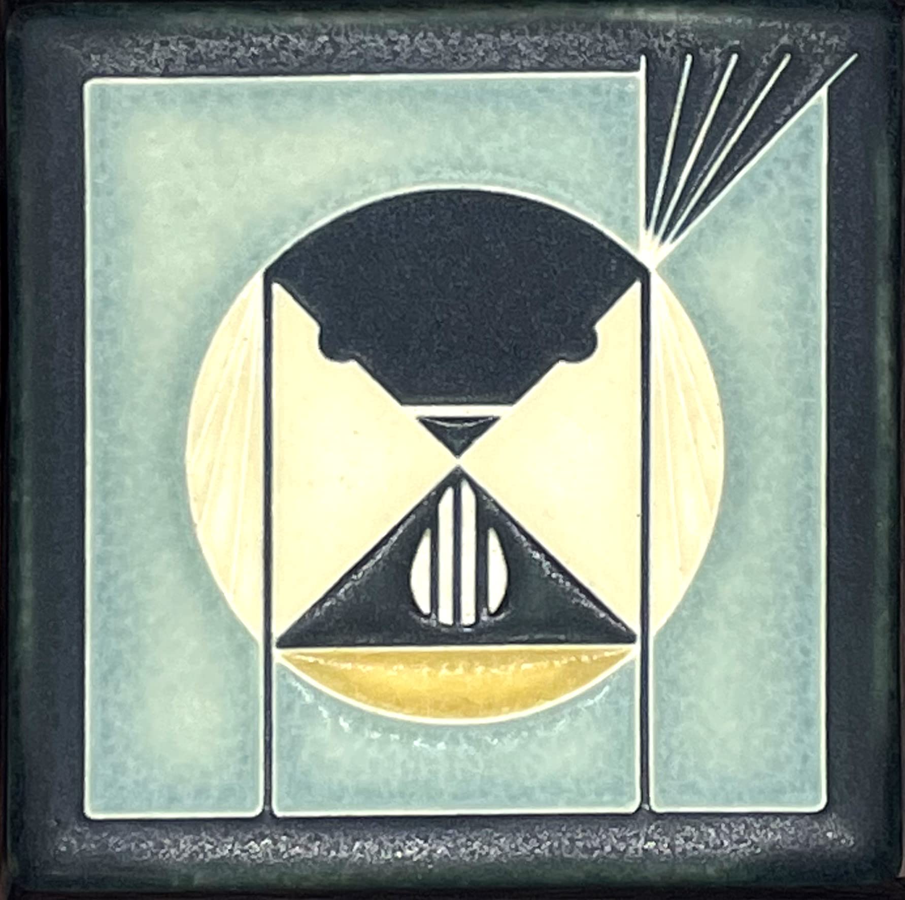 Charley Harper Seed Bandit Grey Blue Decorative Tile