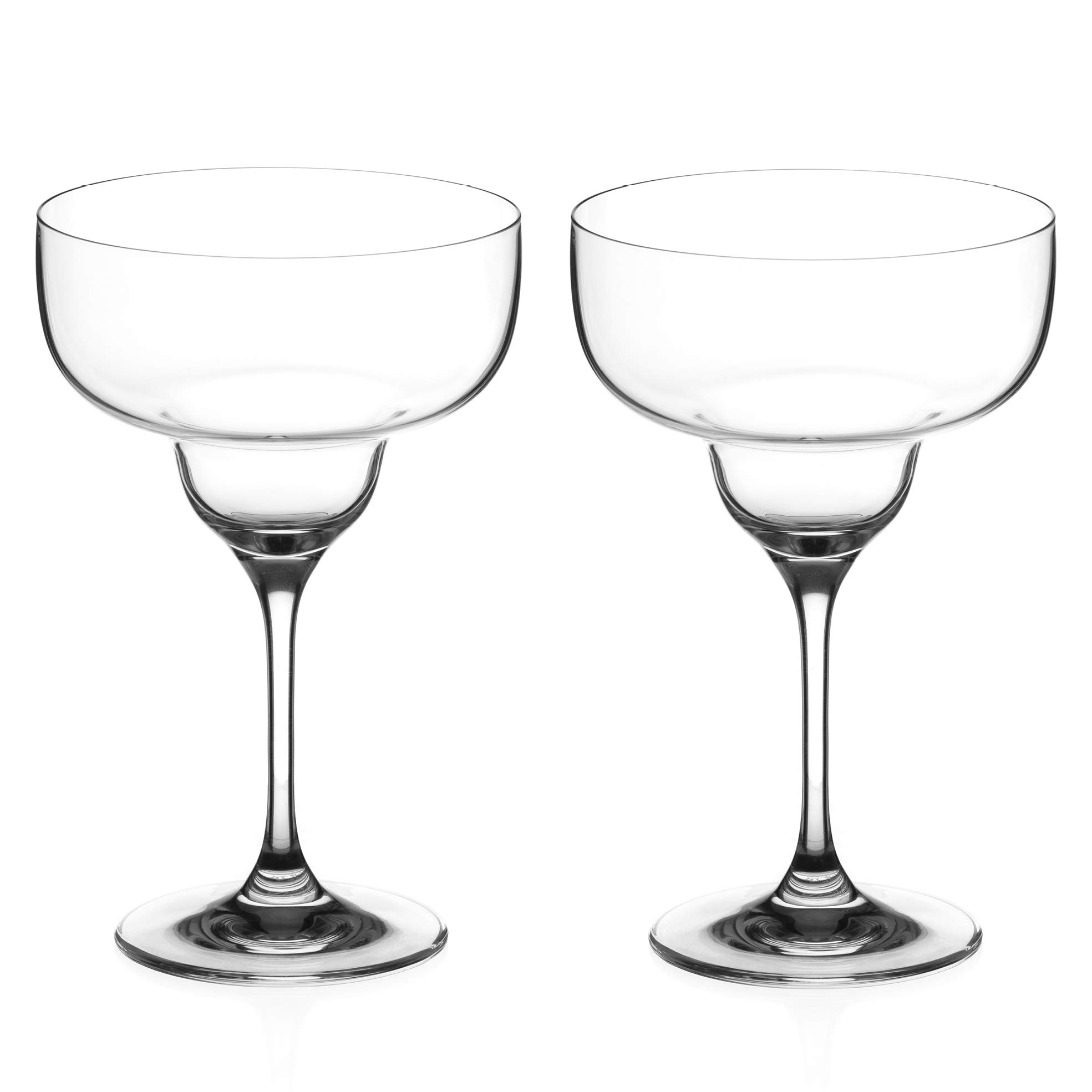 DIAMANTE Juego de 8 vasos de cóctel para fiesta – Martinis | Gin Copas | platillos | vidrio de margarita – 2 de cada cristal premium