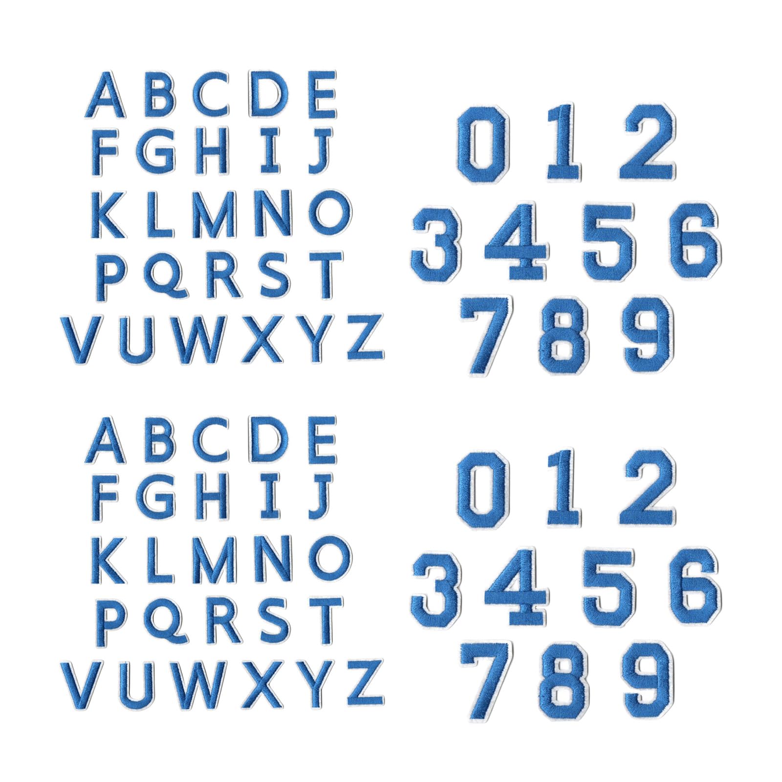 PANGBOER 72 Embroidered Letters & Numbers, Iron-on Patches for Backpacks, Garment Repair Clothing Patches