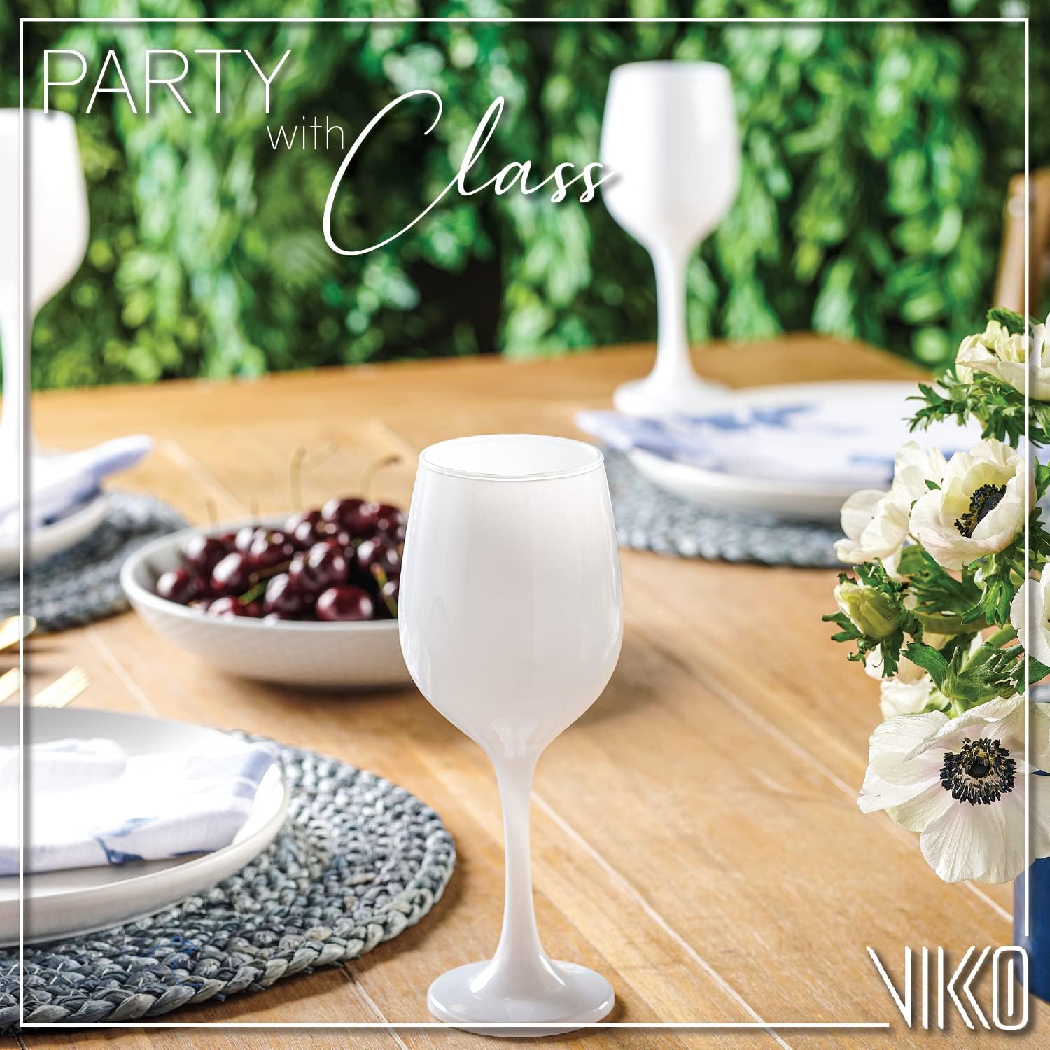 Vikko Decor White Wine Glasses: 11 Oz Fancy Stemware - Thick & Durable - Dishwasher Safe - Great For Wine Tasting - Set Of 12 Decorative Goblets - Image 3
