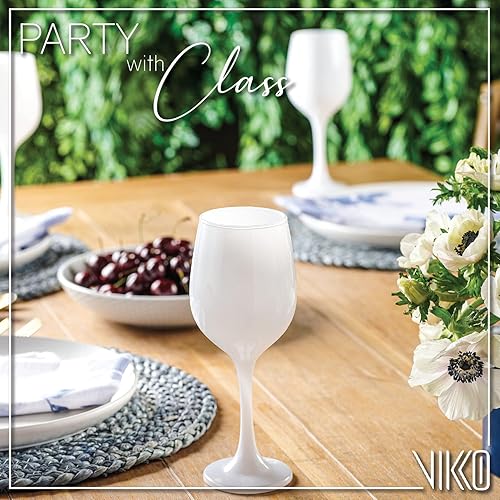 Miniatura 16 de Vikko Decor Gold Copas de vino de 11 onzas, gruesas y duraderas, aptas para lavavajillas, ideales para cata de vinos, juego de 12 vasos decorativos