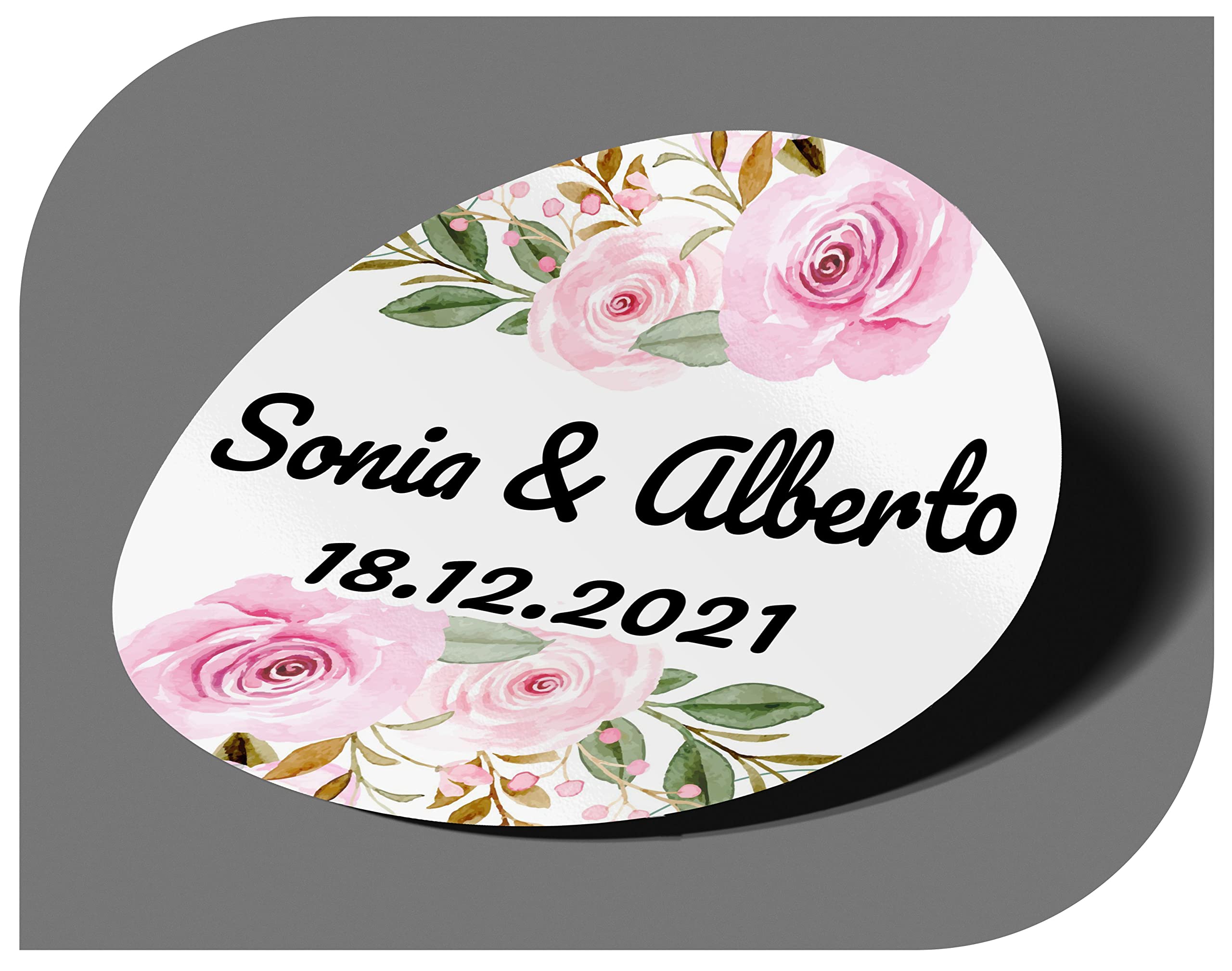 Tarjetas Personalizadas Pegatinas Personalizadas Transparente Con Nombre Y  Fecha, Etiquetas Adhesivas Para Invitacion Boda, Bautizo, Compromiso,  Cumpleaños, Fiesta, Navidad, Vintage, Sellos (Modelo 1 Pegatinas Navidad, image size:2560x2017