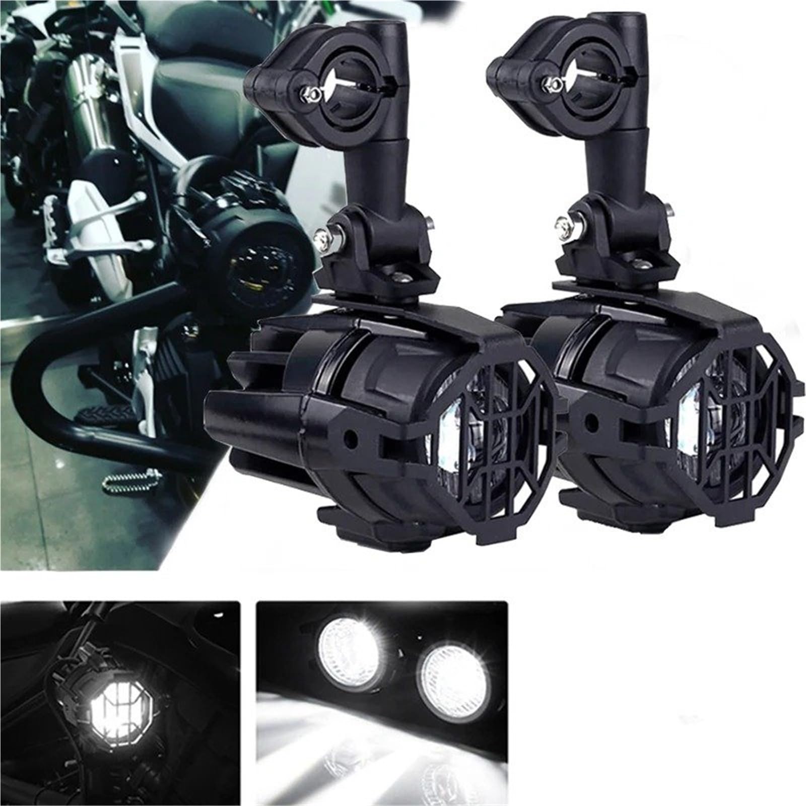 Moto Fari Stradali Spot Light Beam Per BMW K1600 R1200G 2 Pezzi 40W Lampada LED 6000K Super Bright Fendinebbia Kit Di Illuminazione Lampadine DRL