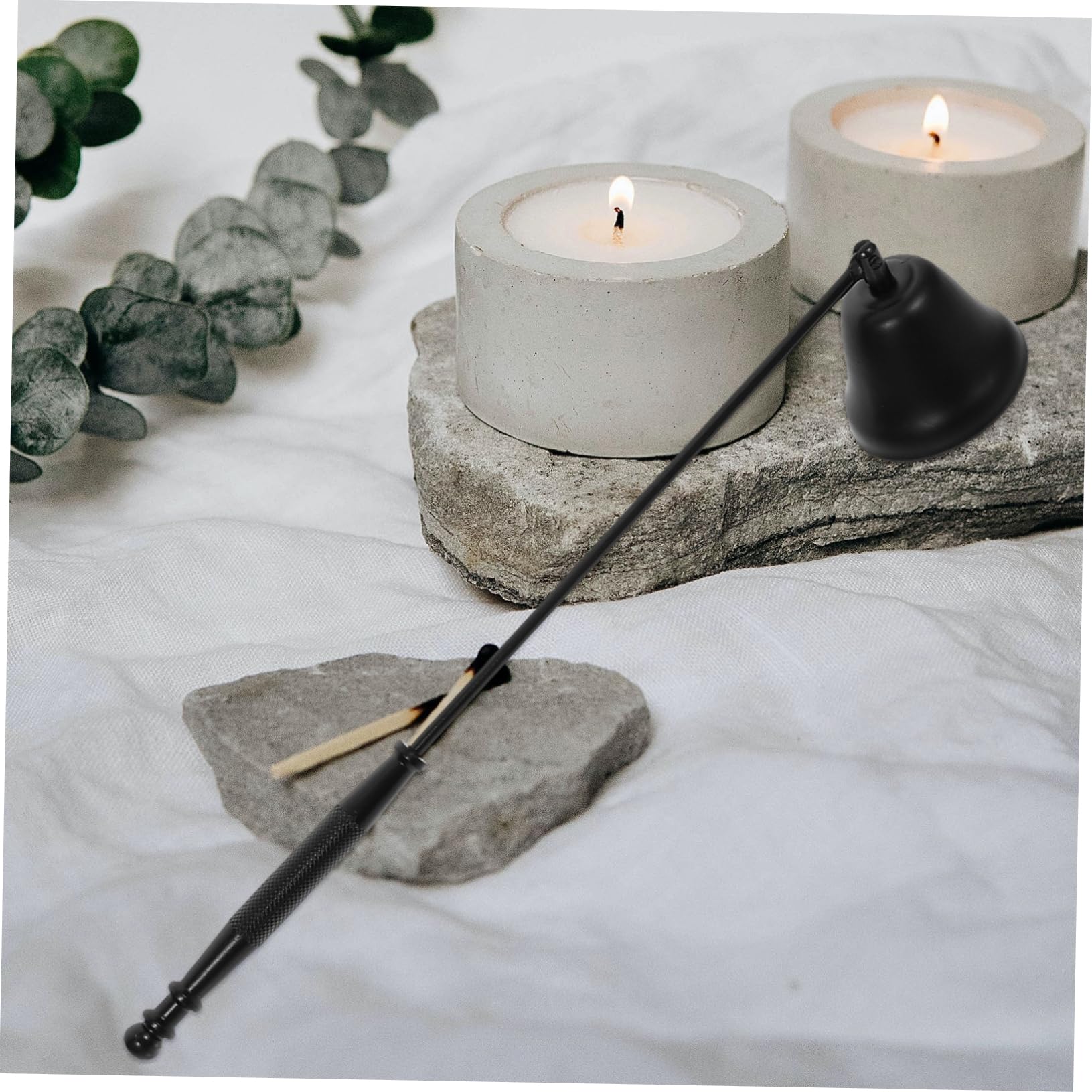 Set Spegnicandela Nero in Ferro per Candele Profumate