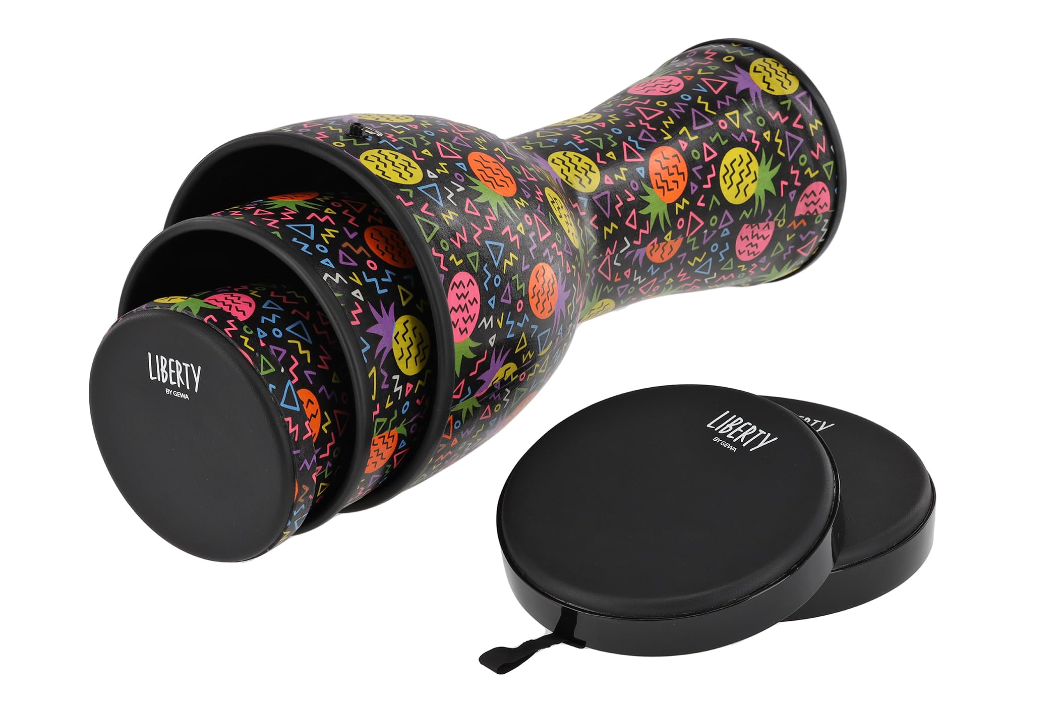 GEWA Liberty Djembé Nestable - Set bestehend aus: 8", 10", 12" - Muster: Pineapple