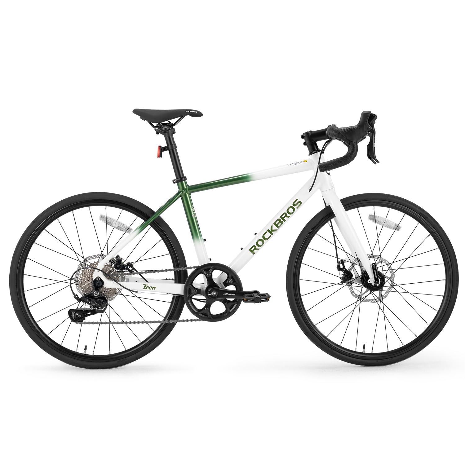 ROCKBROS TEEN Bici da Corsa 22 Pollici, Telaio in Alluminio Leggero, Bicicletta da Strada Cambio SENSAH PHI 10 Velocità, Freni a Disco Meccanici, per Altezze 140-155 cm