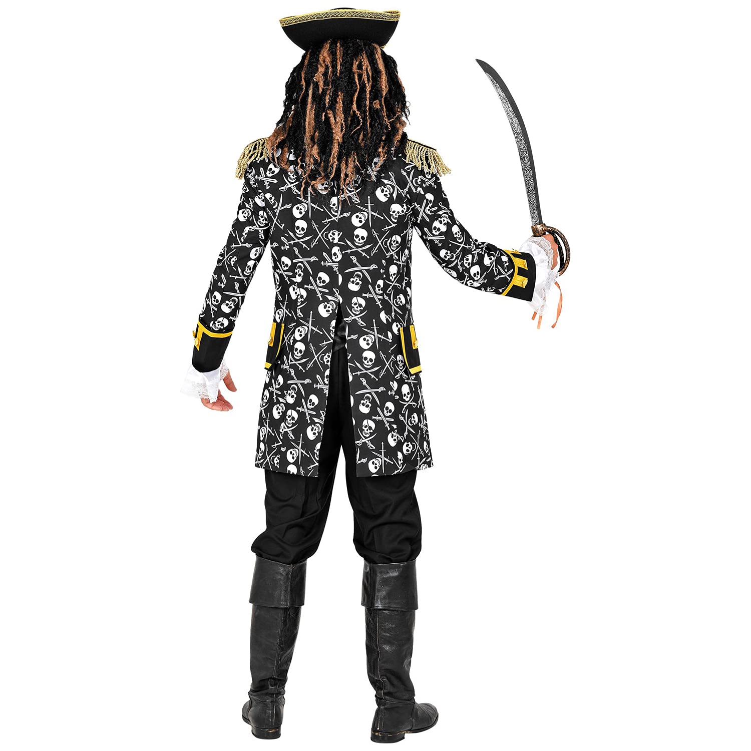W WIDMANN MILANO Party Fashion - Traje de gala pirata para hombre | Frac estilo pirata, uniforme la guardia, complemento para disfraces de corsarios, capitanes, Carnaval y fiestas temáticas