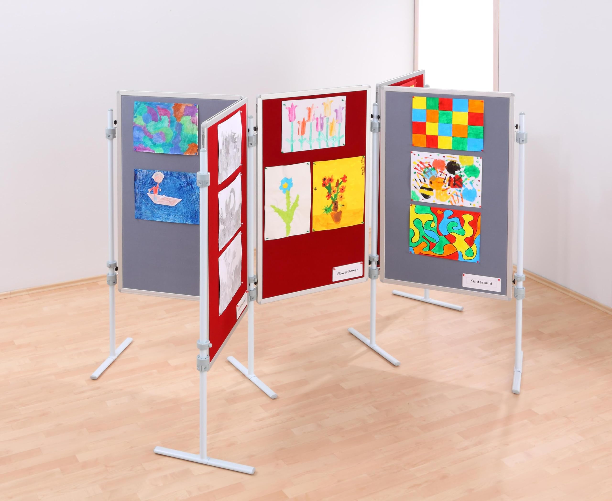 Betzold Stellwandtafel mit Stoffoberfläche – kleine Moderationstafel, Trennwand