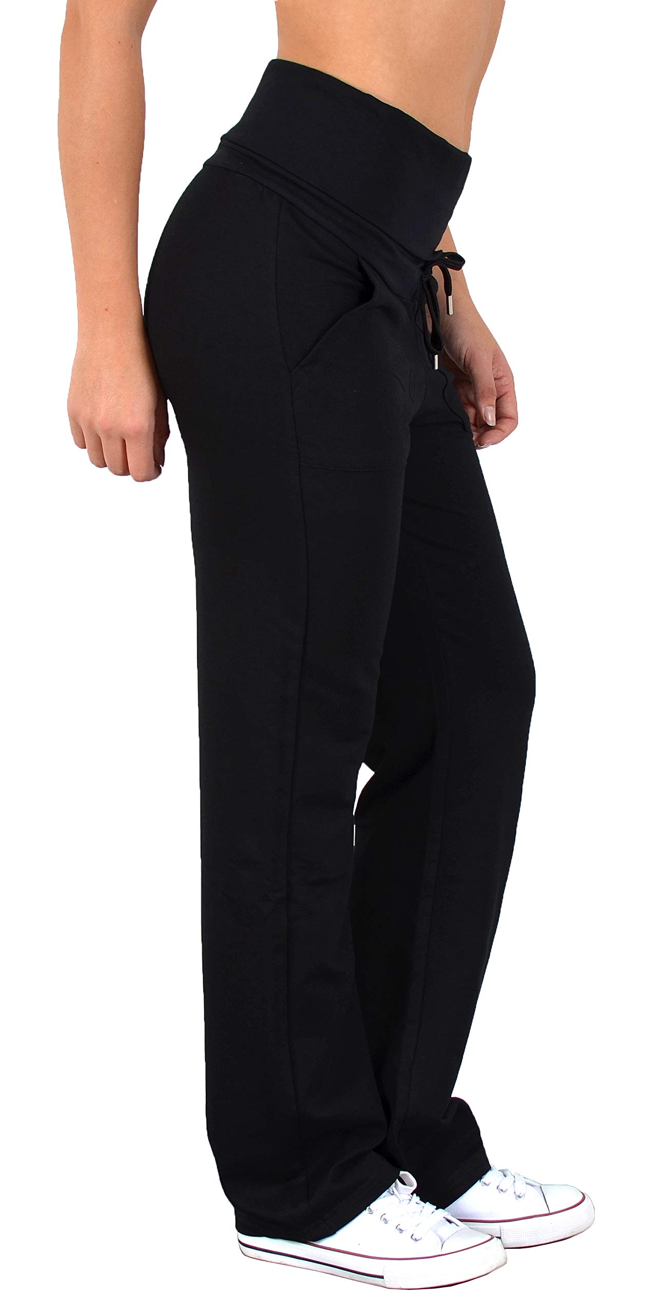 ESRA Damen Hose Sporthose Jogging Hose Fitness Yoga Freizeithose J481