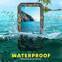 Vista 4 de Mitywah Funda a prueba de golpes compatible con iPhone X/XS, cubierta protectora de cuerpo completo resistente al agua con aleación de aluminio