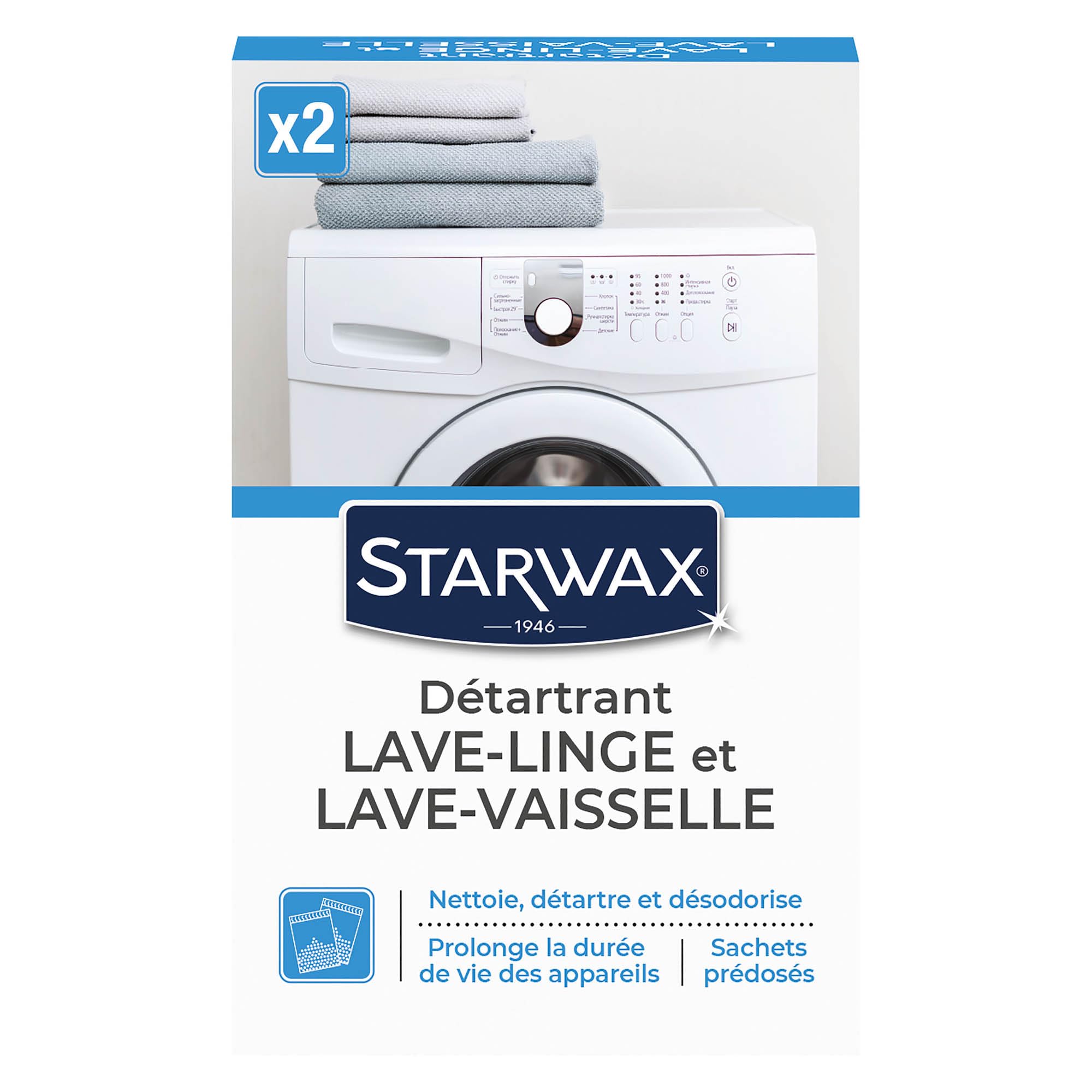 STARWAX - Détartrant pour lave-linge et lave-vaisselle - Élimine le tartre et les dépôts - Prolonge la durée de vie des 