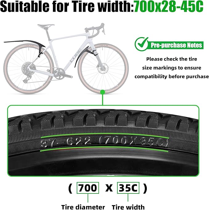 Juego de Guardabarros RBRL para Bicicleta 28'' Ajustable miniatura 3
