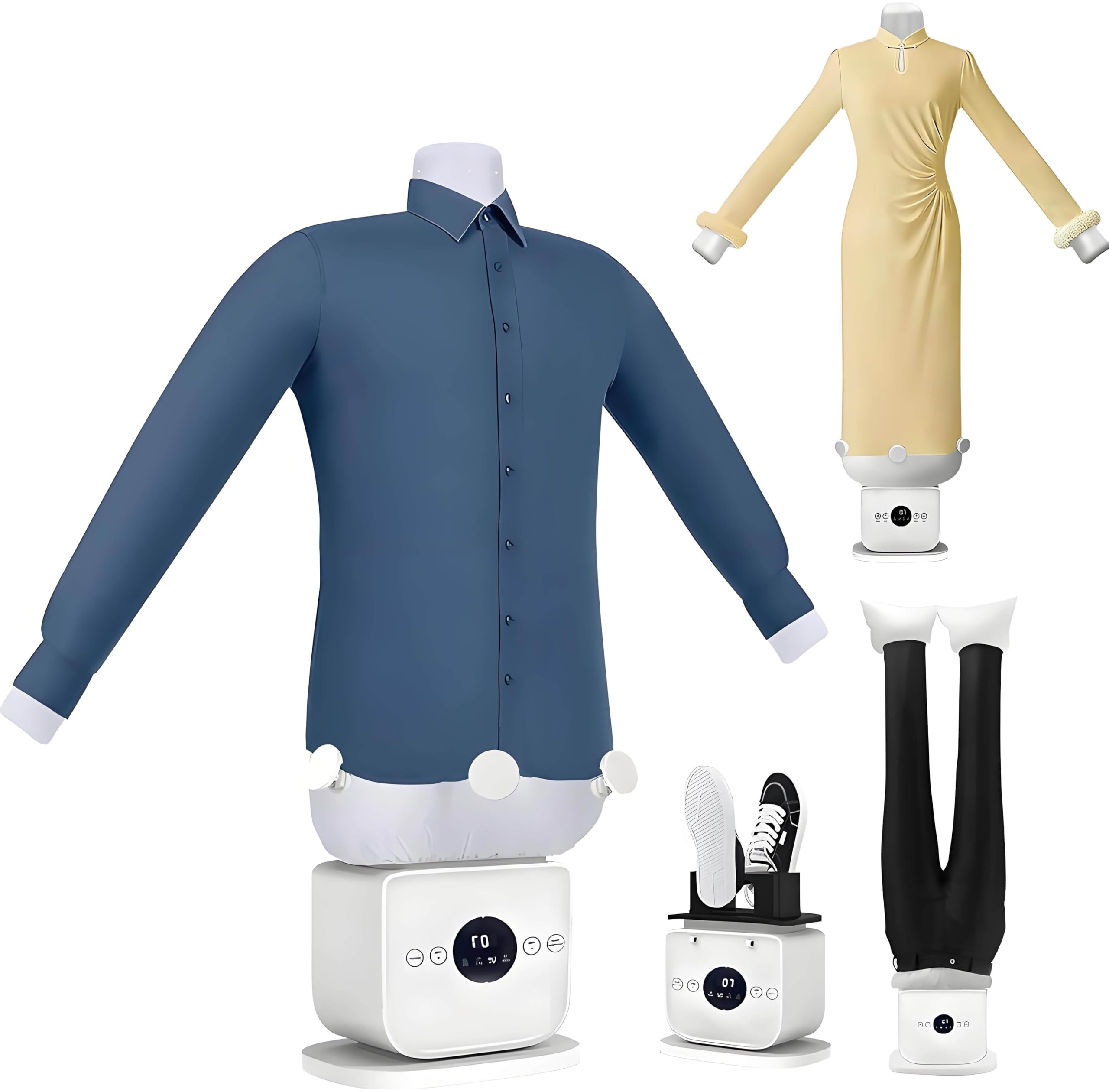 Vaporizador automático de la ropa, solución vertical del planchado de 1400W con el tiempo y la temperatura ajustables, diseño compacto con la aromaterapia incorporada para la eliminación de arrugas si