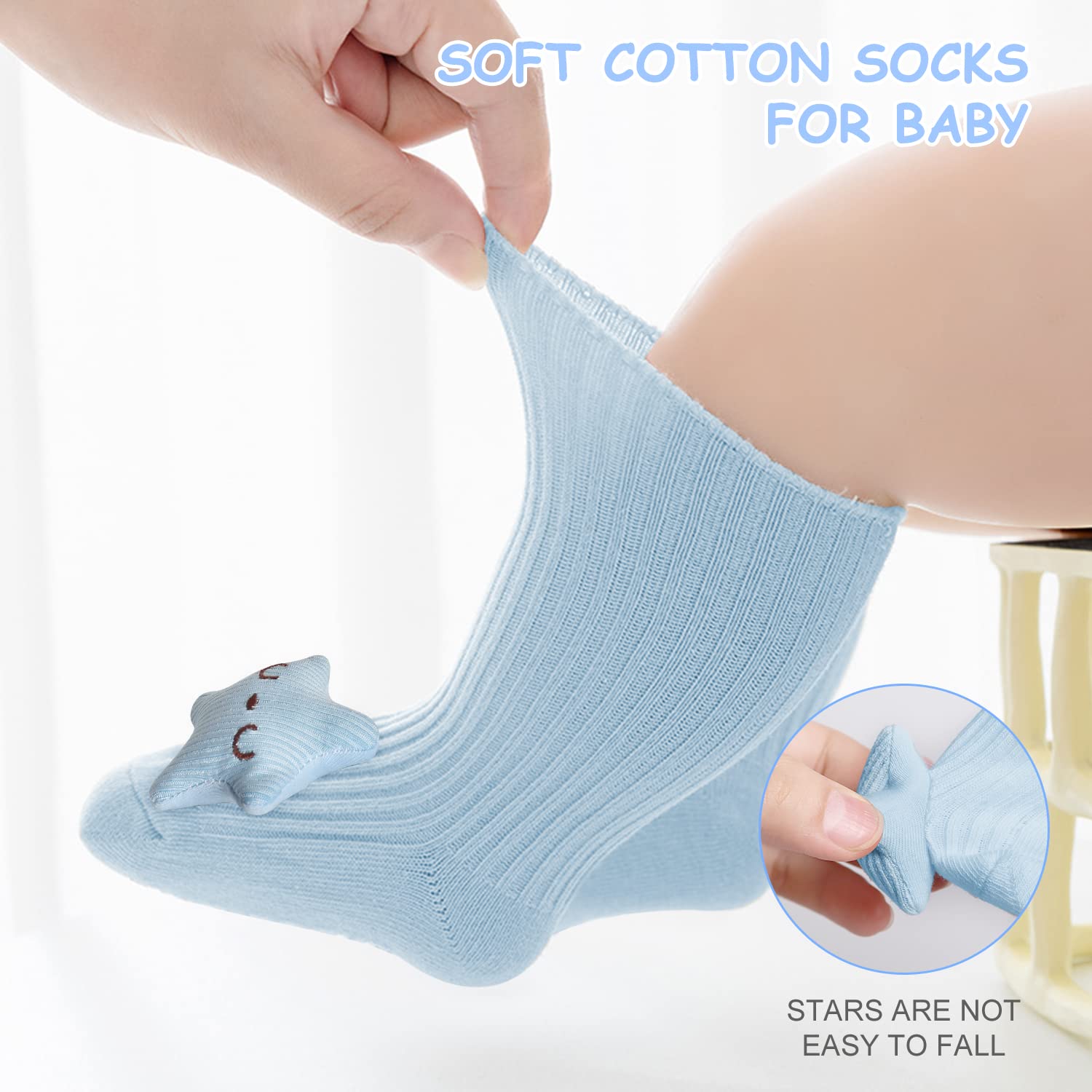 Baby Shower Gifts, Baby Boy Gift Basket Set Newborn Blanket Elephant Lovey Baby Security Blanket Wooden Rattle Toy, Funny Bibs Socks & Greeting Card, New Boys Baby Gift Essentials - Image 5