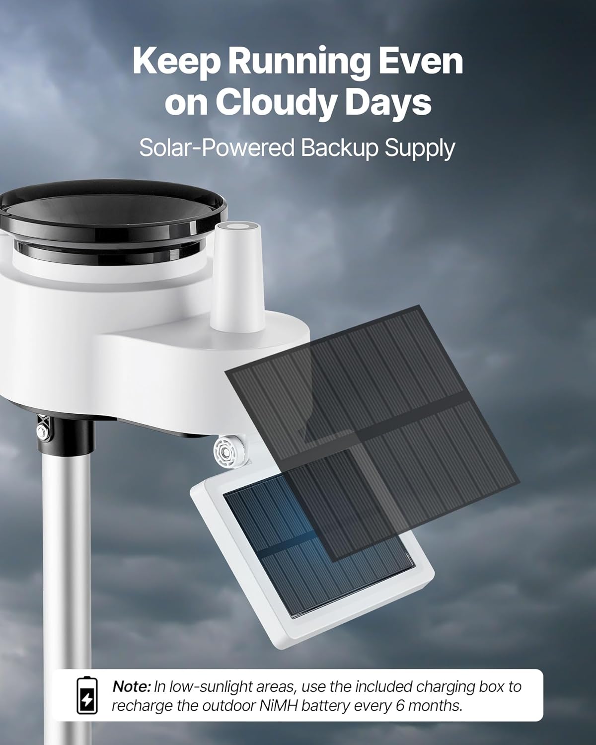 Smartphone screen showing the Smart Life app interface with weather data from the VEVOR weather station.