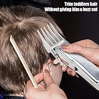 Vista 5 de Guías profesionales para cortapelos: peines de 1 y 1/4", 1 y 1/2", 2", compatibles con cortapelos Wahl (blanco)