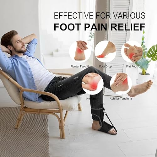Miniatura 2 de Tinzum Férula nocturna para fascitis plantar soporte para fascitis plantar con bola de masaje para aliviar el dolor causado por fascitis plantar