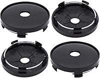 Vista 8 de Tapones centrales, 2.67 pulgadas, tapas centrales de repuesto de 2.461 in, color negro, paquete de 4