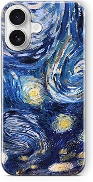 Multitronic iPhone 16 Compatible Starry Nights Design Printed Transparent Case