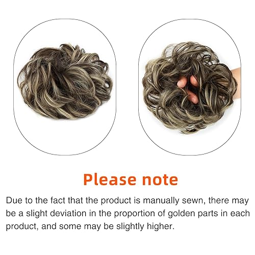 Vista 5 de MORICA Extensión de pelo sintético en forma de moño rizado y ondulado para mujeres (85H6A)