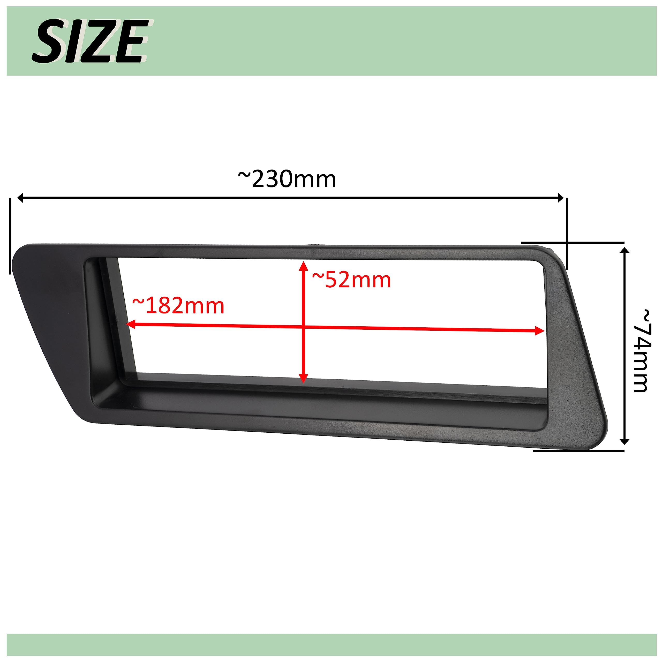 AERZETIX Adapter 1 DIN Für Peugeot 206 - Rahmen Frontplatte Autoradio Einbausatz