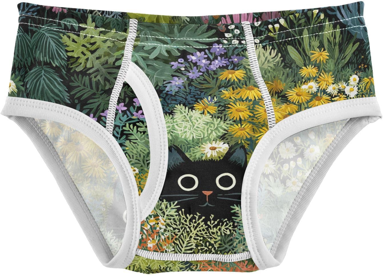 visesunny Boys Training Underwear Flower Leaves Cat Breathe Cotton Potty Briefs Size 2T-8Y for Toddler