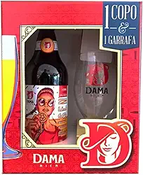 Cerveja Dama Bier 01 Garrafa Pilsen 600 ml com Copo (Kits)