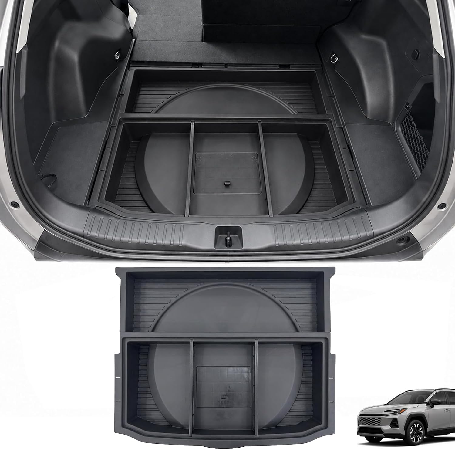 Trunk Storage Box for 2026-2027 Toyota RAV4 Hybrid, Not for PHEV