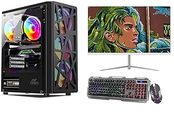KRYNORCXY Gaming Pc Desktop Computer Full Set Intel Core I7